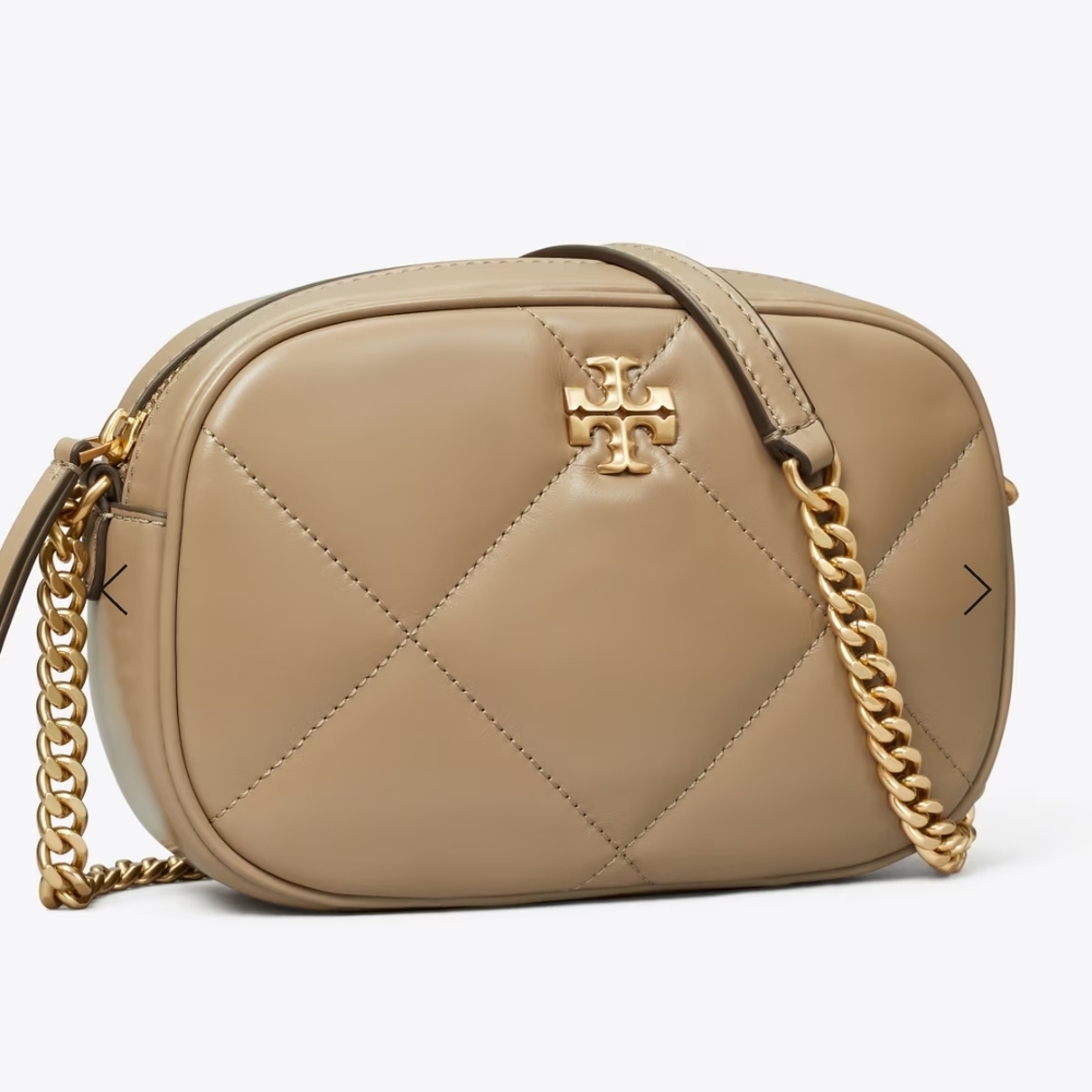 Tory Burch Tan Quilted Crossbody Bag
